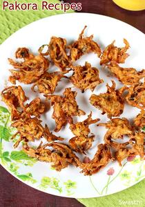 Pakora recipes | 19 pakoda recipes & bajji recipes | Indian fritters