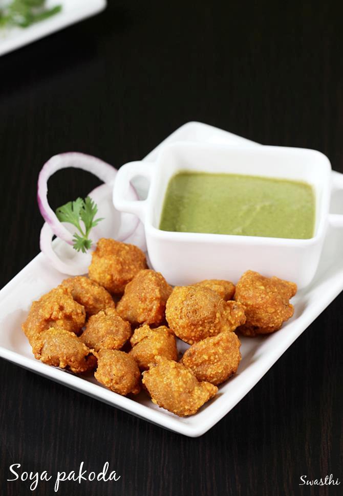 soya pakoda recipe