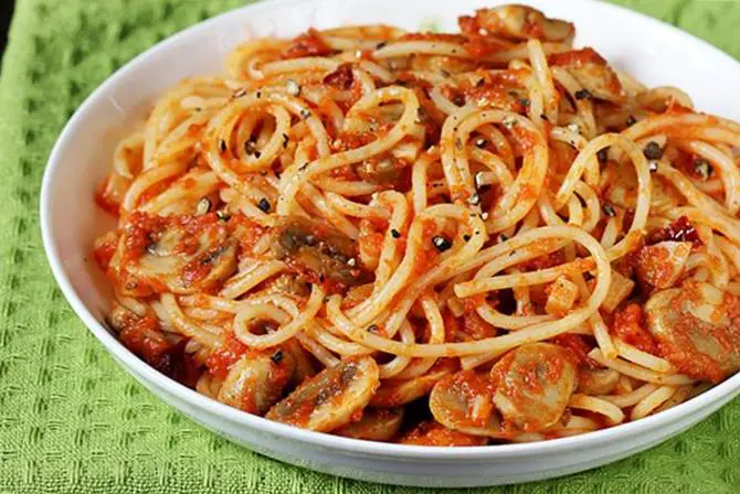 spaghetti recipe with mushrooms