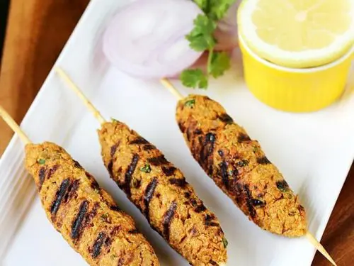 Veg Seekh Kabab | Soya Seekh Veg Kabab | Vegetarian Kebab