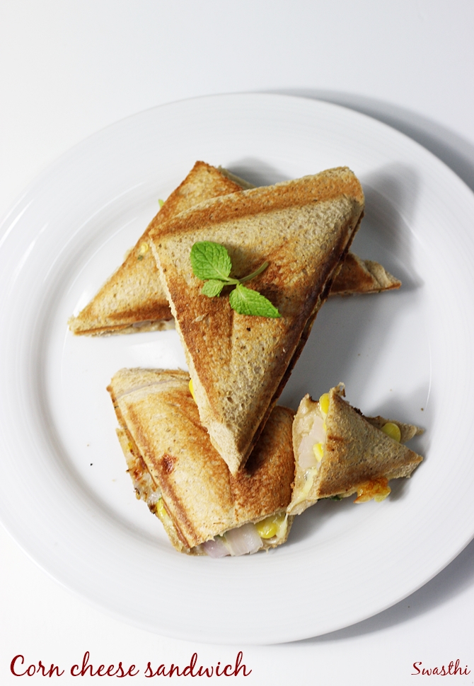 corn cheese sandwich recipe