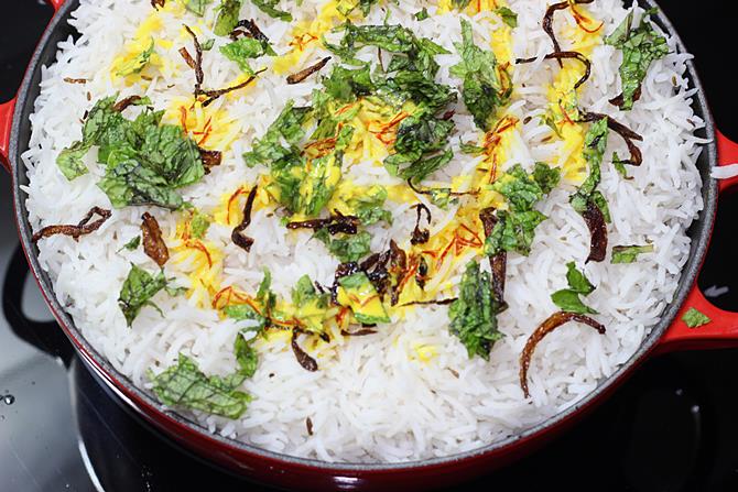 Awadhi chicken biryani recipe   Lucknowi chicken biryani recipe - 24