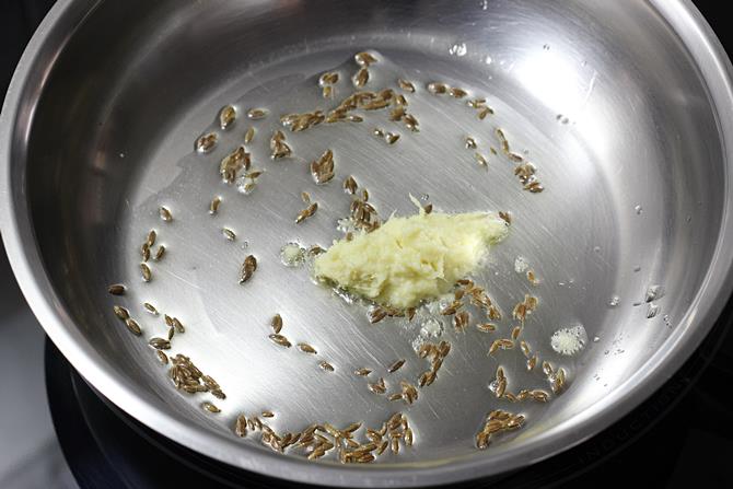 Add ginger garlic paste and saute