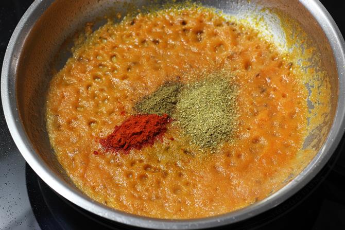 Add red chili powder