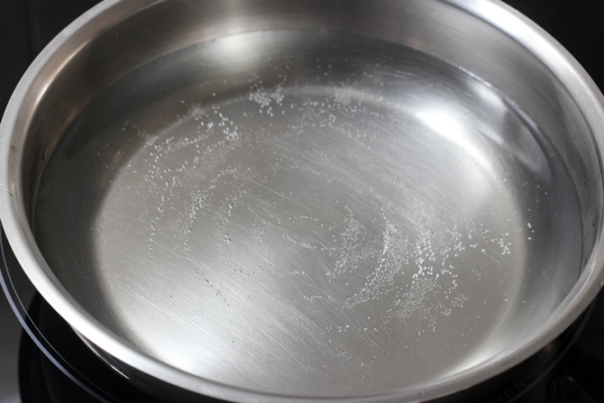 Bring water to a rapid boil