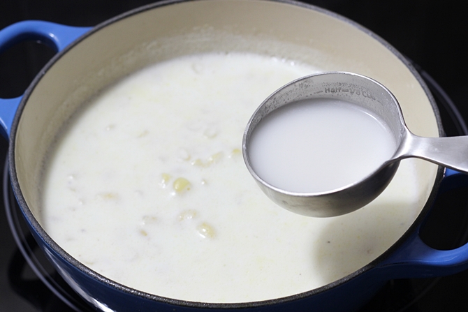 Add water or milk