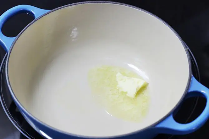 Add butter to make pasta soup