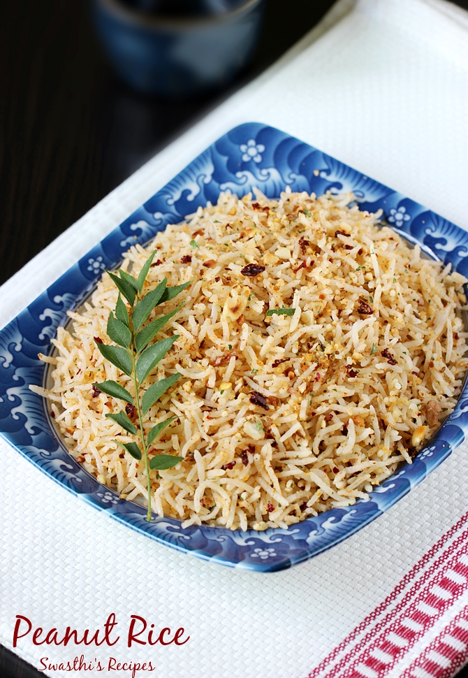 Peanut Rice Recipe - Swasthi's Recipes