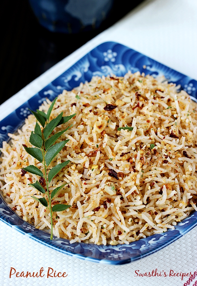 Peanut Rice Recipe |  South Indian Style Peanut Rice