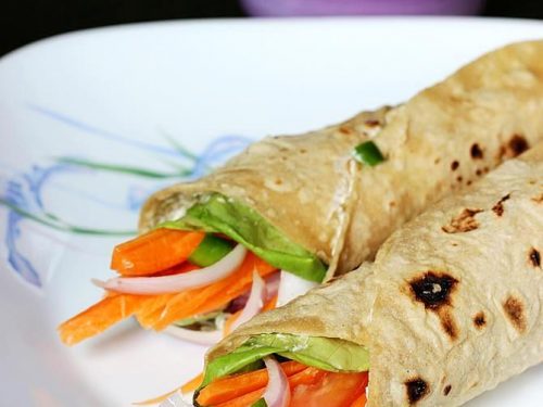 Veg Wraps Recipe | How to make Vegetable Wraps | Roti wraps