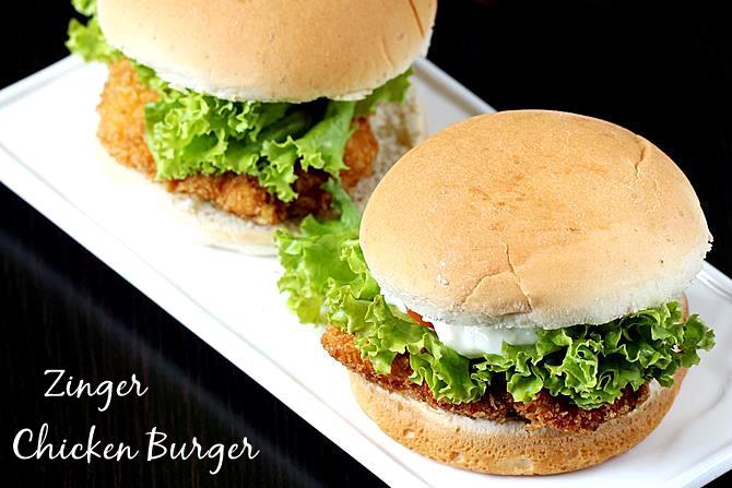 zinger chicken burger