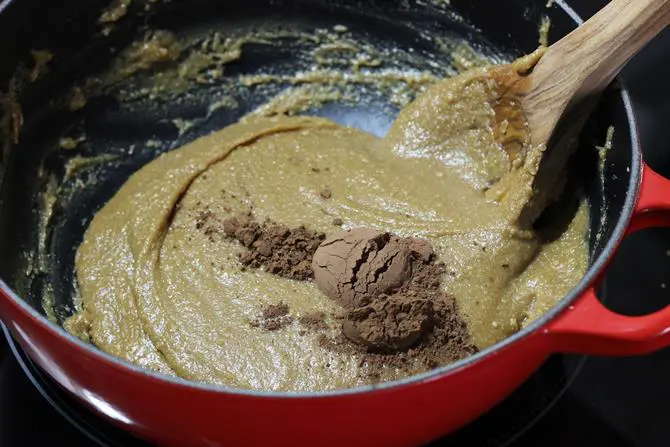 add cocoa to make chocolate modak recipe