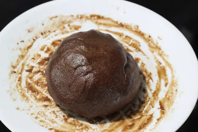 knead mawa to make chocolate modak recipe
