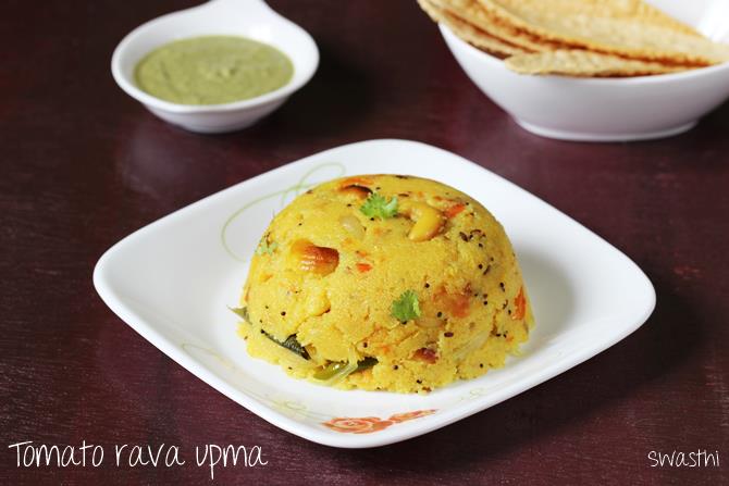 Tomato Upma Recipe   Swasthi s Recipes - 47