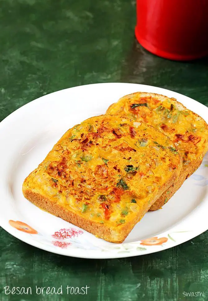 Besan bread toast recipe on tawa under 15 minutes