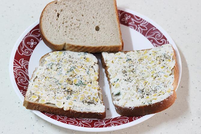 Smear the mixture evenly on the bread