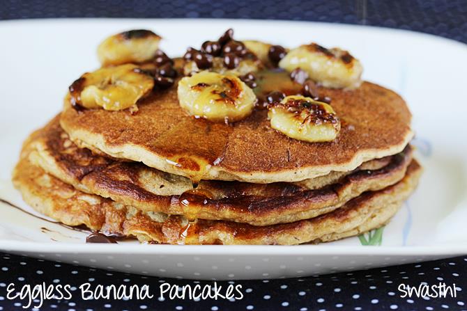eggless banana pancake recipe