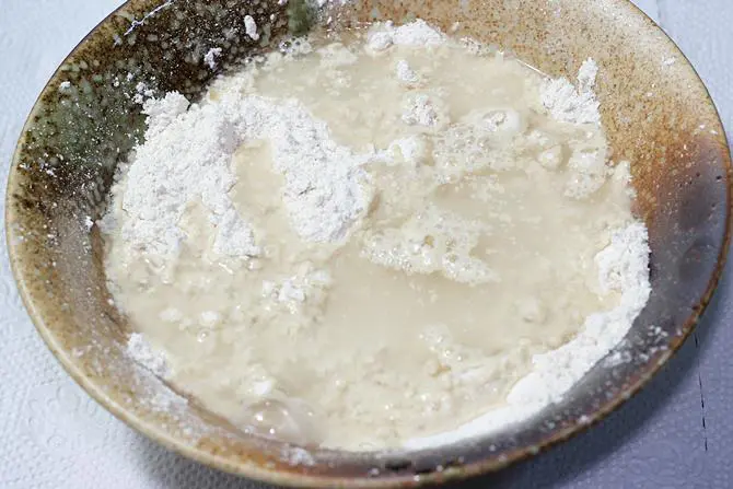 water for making fried modak dough