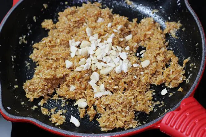 addition of cashews for fried modak recipe