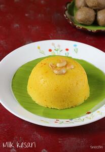 Milk rava kesari recipe | How to make milk kesari