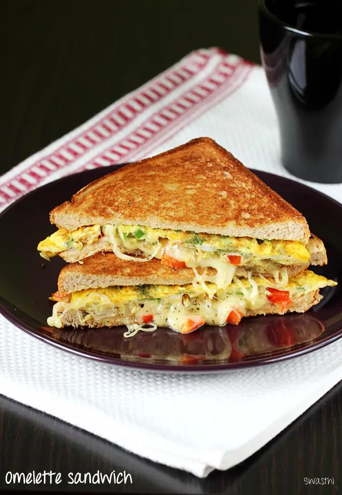 Bread omelette sandwich