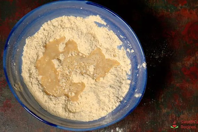 make the dough with water