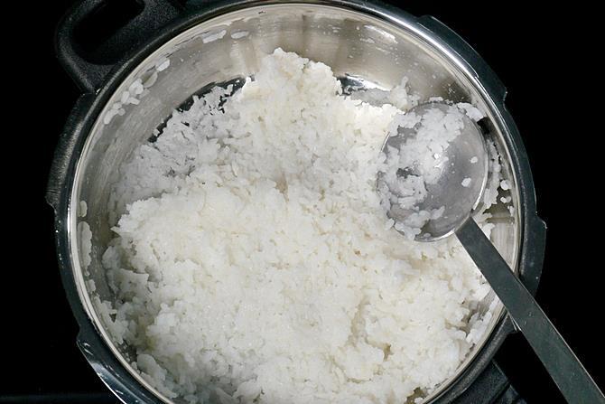 mashing rice 