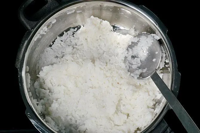 mashing rice