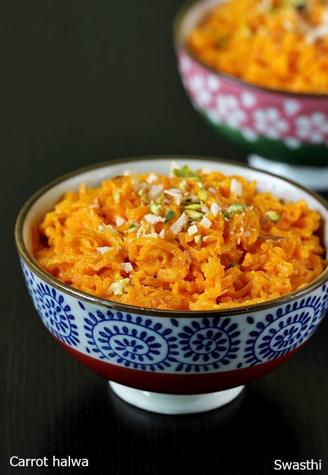 Gajar ka halwa with milkmaid or condensed milk