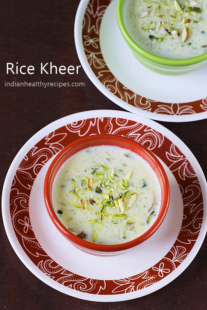 Rice kheer recipe How to make kheer Swasthi's Recipes