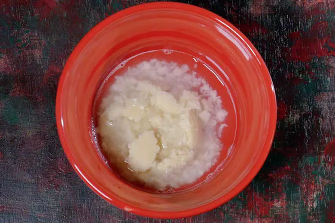 stir in mawa with milk for malpua