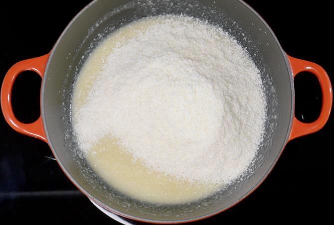addition of coconut elaichi