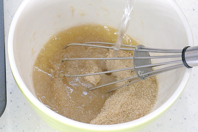 Add sugar and water