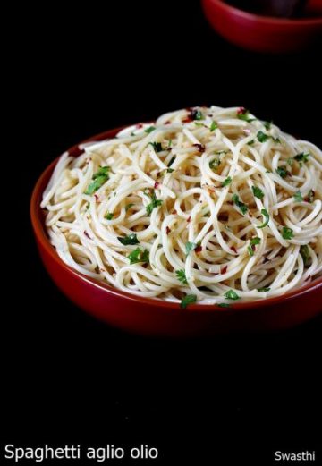 Spaghetti recipe | Spaghetti Aglio Olio | Vegetarian spaghetti