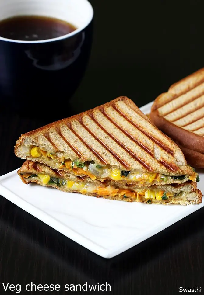Veg cheese sandwich recipe | Vegetable cheese sandwich