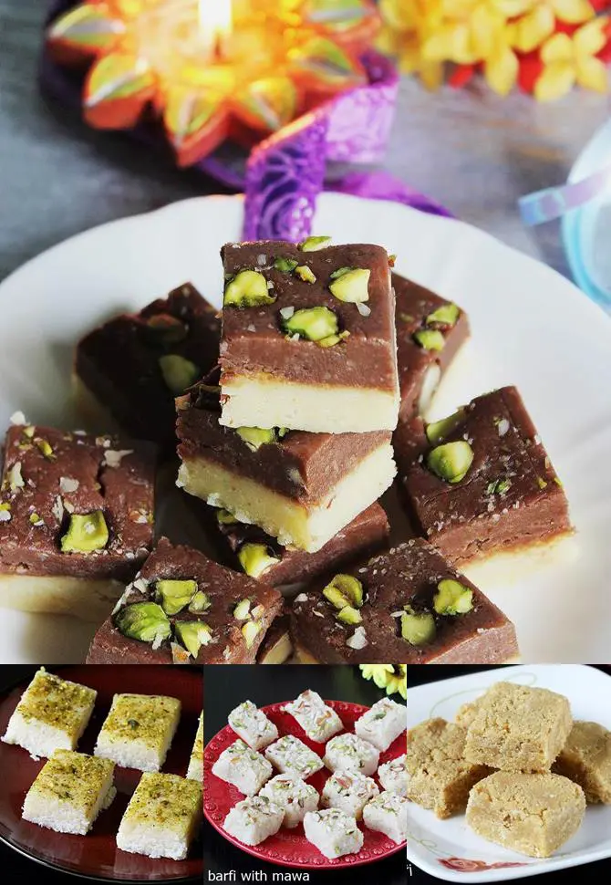 Barfi recipes | Burfi | Collection of 18 burfi or barfi recipes