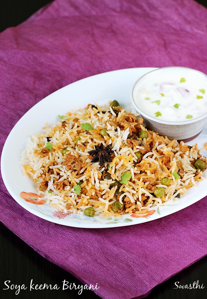 soya keema biryani recipe