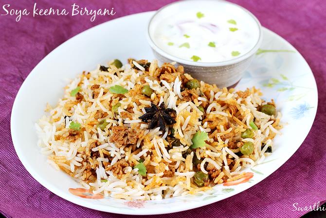 soya keema biryani