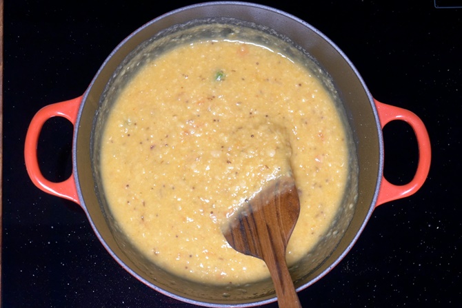 simmering dal