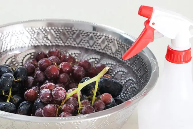 Wash the grapes
