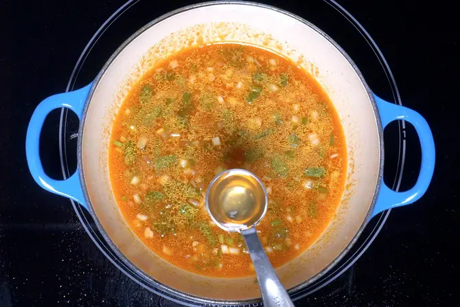 adding vinegar