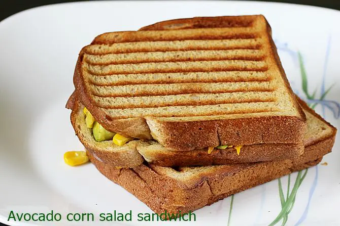 avocado corn sandwich