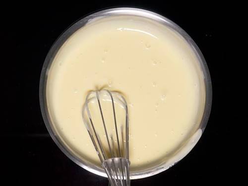 whisk custard well until smooth