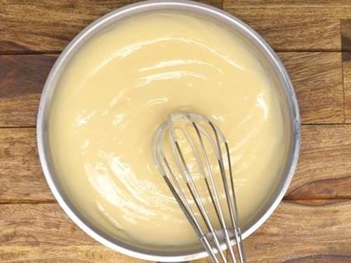 whisk chilled custard 