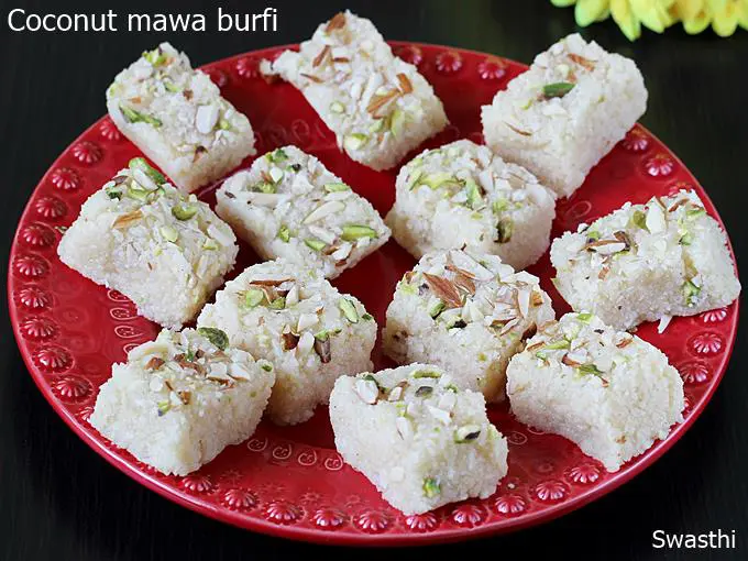 coconut mawa burfi