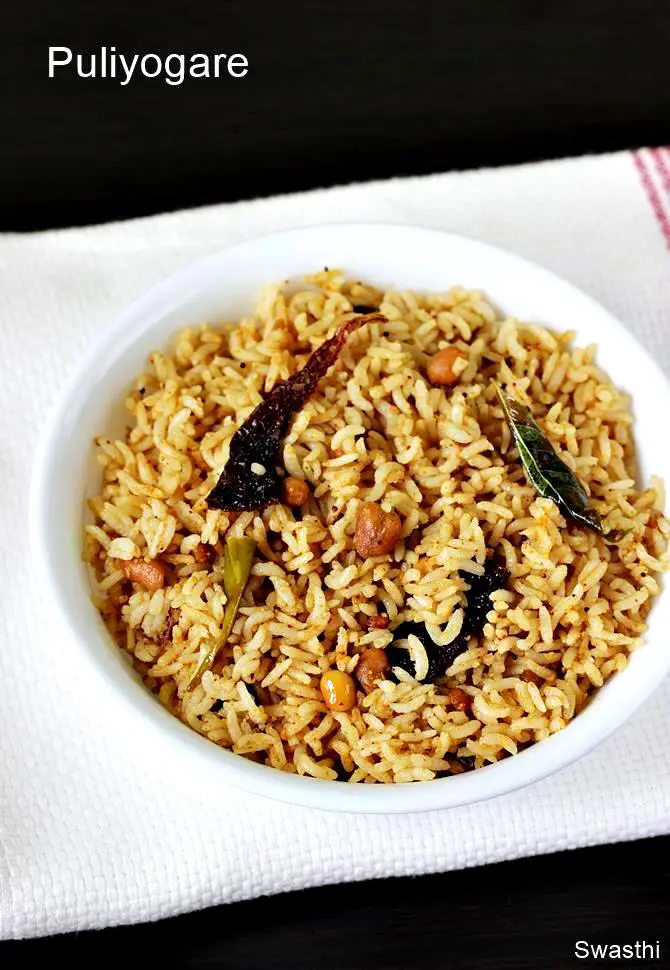 Puliyogare Recipe (Tamarind Rice Recipe)