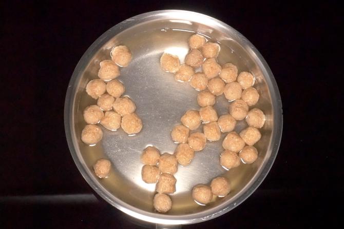Soya chunks manchurian recipe video   How to make soya manchurian - 96