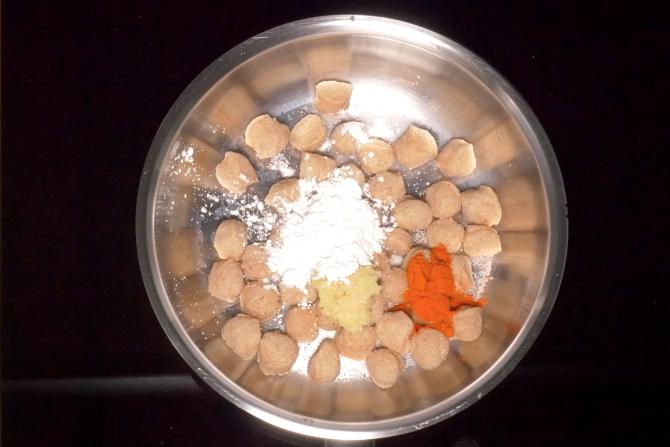 Soya chunks manchurian recipe video   How to make soya manchurian - 37