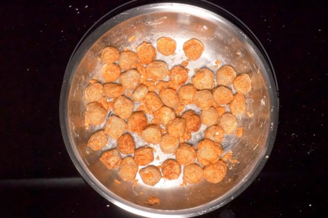 Soya chunks manchurian recipe video   How to make soya manchurian - 82
