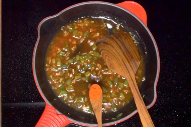 Soya chunks manchurian recipe video   How to make soya manchurian - 8